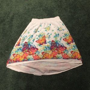 Kids White butterfly skirt
